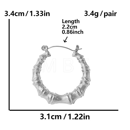 Stylish Irregular U-shaped Hoop Earrings with PVD Vacuum Plating MX2967-1-1