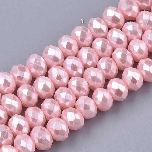 Spray Painted Glass Pearl Beads Strands HY-T001-002A-06-1