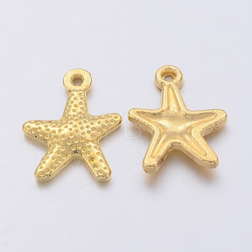 Tibetan Style Alloy Starfish/Sea Stars Charms K08UY011-1