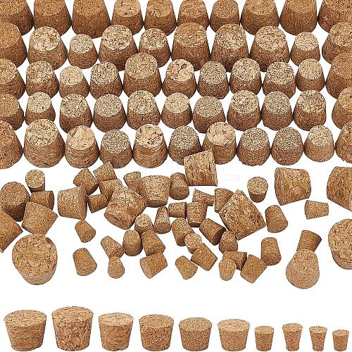 120Pcs 10 Style Wood Cork Stopper AJEW-CA0002-86-1