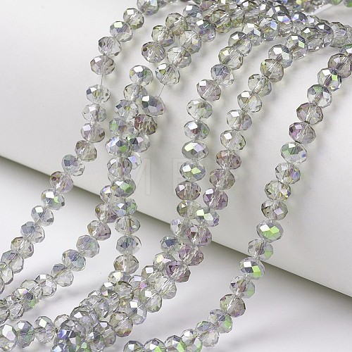 Electroplate Transparent Glass Beads Strands EGLA-A034-T3mm-S01-1
