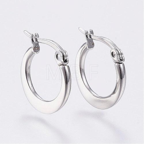 304 Stainless Steel Hoop Earrings EJEW-F105-24P-1