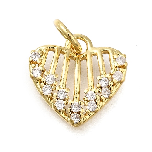 Brass Rhinestone Pendants KK-V002-03G-1