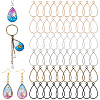 Olycraft 60Pcs 6 Colors Alloy Open Back Bezel Pendants FIND-OC0003-37-1