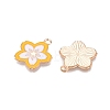 Light Gold Plated Alloy Enamel Pendants PALLOY-N176-28B-RS-2