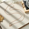 1mm Rack Plating Brass Box Chain Adjustable Slider Necklaces for Women Men MAK-L044-02RG-3