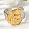 Hammered 304 Stainless Steel Cuff Bangles for Women BJEW-Z177-01GP-05-1