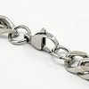 201 Stainless Steel Cuban Link Chain Necklaces NJEW-F039-23-3