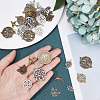 72Pcs 12 Styles Tibetan Style Alloy Connector Charms TIBE-SC0001-78-3