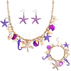 1Pc Alloy & Resin & Plastic Imitation Pearl Charm Bracelets SJEW-PH0001-34-1