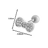 Brass Micro Pave Clear Cubic Zirconia Bowknot Cartilage Earrings WG7D5C2-16-2