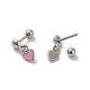 925 Sterling Silver Enamel Earrings for Women EJEW-E307-09P-2