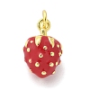 Brass Enamel Pendants X-KK-S511-01B-G-1
