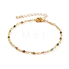 Faceted Round Natural Tourmaline Beaded Bracelets BJEW-JB05768-02-1