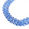 Electroplate Transparent Glass Beads Strands X-EGLA-N002-34B-C05-3