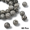 60Pcs Natural Map Stone/Picasso Stone/Picasso Jasper Beads G-YW0002-13A-1