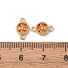 Brass Pave Cubic Zirconia Connector Charms ZIRC-L105-02G-4