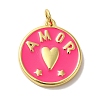 Brass Enamel Pendants X-KK-U027-17G-02-1