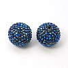 Chunky Resin Rhinestone Bubblegum Ball Beads RESI-M011-11-1