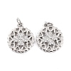 Brass Micro Pave Cubic Zirconia Pendants ZIRC-P091-08P-RS-1