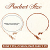 2Pcs 2 Colors Bohemian Imitation Leather Tassel with Alloy Ring Waist Chain Belts for Women AJEW-CL0005-22A-2