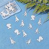 Unicraftale 30 Pcs 3 Styles 304 Stainless Steel Stamping Blank Tag Pendants STAS-UN0022-32-4