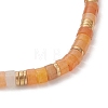 Natural Red Aventurine Beads Stretch Bracelet for Women BJEW-JB13215-04-4