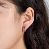 Rhodium Plated 925 Sterling Silver Huggie Hoop Earrings for Women DS9629-3-2