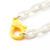 Personalized ABS Plastic Cable Chain Necklaces NJEW-JN03479-3