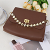 1Pc CCB Plastic Heart Beaded Bag Handles with Clasps AJEW-CL0005-66-4