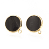 Brass Stud Earring Findings KK-S345-270A-G-1