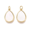 Natural White Shell Pendants KK-Q072-01G-1