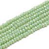 Electroplate Opaque Solid Color Glass Beads Strands EGLA-Q112-B06-1