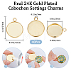 40Pcs 304 Stainless Steel Pendant Cabochon Settings STAS-BBC0006-24B-G-2