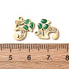 304 Stainless Steel Enamel & Rhinestone Pendants STAS-B130-01G-5-3