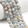 Natural Aquamarine Beads Strands G-P626-6mm-03-1