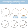 160Pcs 2 Colors 316 Surgical Stainless Steel Wine Glass Charms Rings STAS-BBC0003-20-2