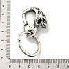 Tibetan Style 316 Surgical Stainless Steel Fittings with 304 Stainless Steel Key Ring FIND-Q101-21AS-3