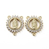 Brass Micro Pave Cubic Zirconia Chandelier Component Links X-ZIRC-G157-32G-1