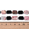 Natural Obsidian & Rhodonite Beads Strands G-N358-02A-04-5