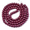 Baking Painted Pearlized Glass Pearl Round Bead Strands HY-Q330-8mm-14-3