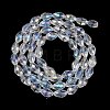 Transparent Electroplate Glass Beads Strands EGLA-N013-T8mm-B-M-3