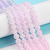 Spray Painted Crackle Glass Beads Strands DGLA-C002-6mm-03-2