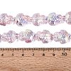 Electroplate Transparent Glass Beads Strands EGLA-N055-04A-03-4