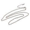 2.5MM Brass Twisted Infinity Link Chain Necklaces for Women NJEW-F366-07A-P-2