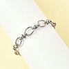 304 Stainless Steel Oval Link Chain Bracelets for Women BJEW-JB12855-02-4