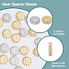 20Pcs 2 Colors Brass Micro Pave Cubic Zirconia Bead Spacers ZIRC-DC0001-17-4