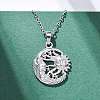 Moon & Star & Sun 304 Stainless Steel Pendant Necklaces NJEW-H059-14P-3