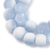 Frosted Crackle Glass Beads Strands GLAA-U001-6mm-M14-2