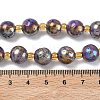 Electroplated Natural Druzy Geode Crystal Beads Strands G-G459-02K-4